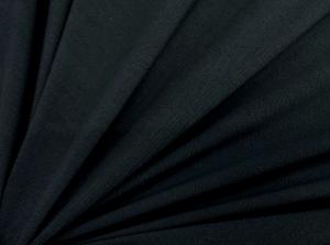 Tissu Jersey de Coton Noir 220grs/m2 - au mètre 