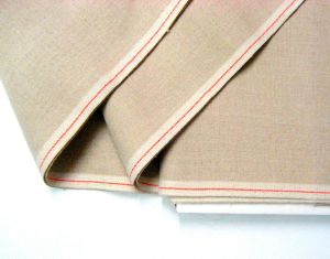 Toile à broder 16 Fils/cm 100% Lin Zweigart Newcastle coloris 53 LIN naturel - 50cm ou 1mètre