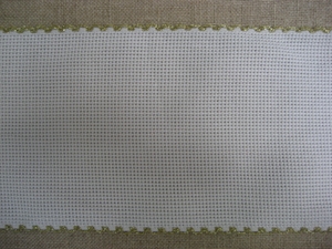 Galon à broder Blanc bordé Or 7cm