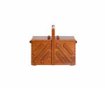 Travailleuse en bois vernis mat acajou - Taille Moyen - Prym