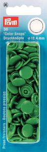 Boutons Pression plastique vert - lot de 30 - 12,4mm Prym