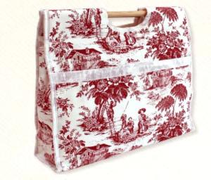 SAC DE RANGEMENT TRICOT - IMP TOILE DE JOUY ROUGE