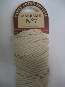 Macramé en coton n° 7 Ecru en 2,5mm