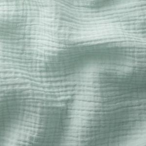 TISSU DOUBLE GAZE GAUFRÉE - VERT D 'EAU - 100% coton  - au mètre 