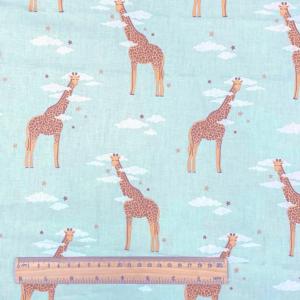 TISSU IMPRIME GIRAFE -100% Coton - au mètre