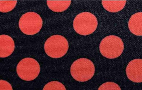 Tissus Flamenco Pois Rouge sur fond Noir