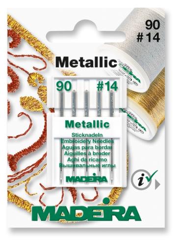 Aiguilles N°90  MADEIRA pour fil métallique Broderie machine