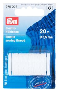 Fil élastique pour smocks ou fronces  BLANC Prym - 20m