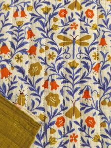 TISSU 100% COTON double gaze matelassé- Bi face